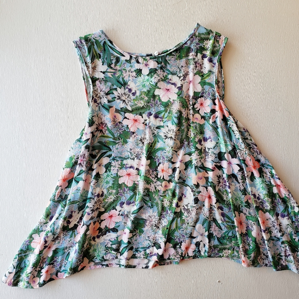 Zara handkerchief floral swing top